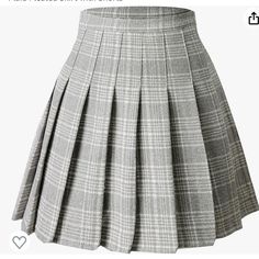 Built In Stretchy Shorts. Excellent Condition, Never Worn. Size Large. Approx. Measurements: Waist: 29 In Length: 16.2 Inches New York In December, What To Wear In New York, Grey Plaid Skirt, Grey Pleated Skirt, Skirt With Shorts, High Waisted Pleated Skirt, Plaid Pleated Skirt, Thick Wool, Casual Work Outfit