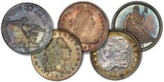 five different types of morgan dollars