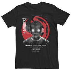 a black t - shirt with an image of a man in a gas mask