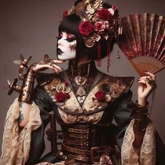 Claire | Geisha with Steampunk Vibes Ai Geisha Challenge by @mirairetro #aigeisha2024 Thanks for the invite @farbwende 😚❤️ Everyone please… | Instagram Steampunk Kimono, Asian Steampunk, Steampunk Outfits Women, Steampunk Witch, Sweet Pictures, Halloween Makeup Pretty, Oc Inspo, New Media Art, Sweet Pic