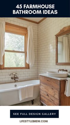 Explore 45 farmhouse bathroom ideas that showcase rustic decor, vintage fixtures, and cozy themes, blending style and comfort perfectly for any home. Large Bathrooms, Color Psychology, Paint Samples, Popular Color, Ship Lap Walls, Farmhouse Bathroom, Bathroom Styling, Floor Space