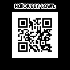 a qr code for halloween town on a black and white background with the word'halloween town '