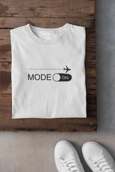 "ABOUT OUR:  Airplaine Mode tee 👉 Unisex T-shirt - Light fabric (4.2 oz/yd² (142 g/m²) - Retail fit - Tear away label - Runs true to size - 100% Airlume combed and ringspun cotton  - Soft cotton and quality print make users fall in love with it over and over again.  - These t-shirts have-ribbed knit collars to bolster shaping. - Printed and shipped from the USA CARE INSTRUCTIONS - Wash inside out with like colors. - Tumble dry or hang to dry. - Try not to iron directly over the design. Iron if necessary!  HOW TO ORDER  1) Please, check and review all photos  2) Choose your sweatshirt or t-shirt style, color, and size 3) Click add to cart. You can go back and follow the same steps to add more items to your cart 4) Click \"Proceed to check out\"  5) Add your shipping address and choose your Camping Tshirt, Travel Tshirt, Family Trip, Vacation Shirts, Travel Adventure, Travel Backpack, Family Travel, Print Making, Light Fabric