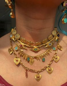 Maximalist Jewelry, Chunky Gold Jewelry, Chunky Gold Necklaces, Style Aesthetics, Earthy Jewelry, Classy Jewelry