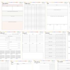 the printable planner pages are lined up and ready to be used