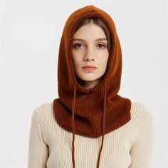 Women Scarf Or Hood - Rulesfitness Hood Balaclava, Knitted Balaclava, Winter Knit Hats, Beanie Style, Women Scarf, Hooded Scarf, Beanie Cap, Hat Men, Knitted Hood