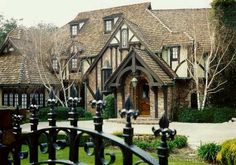 a house with a gate in front of it