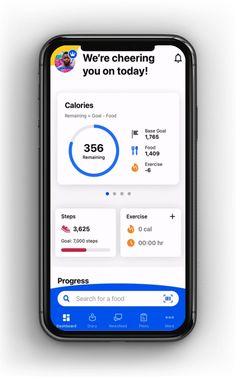 the calories app is displayed on an iphone's screen, displaying how much calories it takes