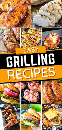 easy grilling recipes, summer grilling, dinner ideas Simple Grilling Recipes, Tasty Grilled Chicken Recipes, Best Grilled Vegetables, Easy Summer Grilling Recipes, Grilled Burger Recipes, Batch Meals, Grilling Recipes Pork, Grilling Ideas, 30 Minute Meals Easy