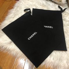 100% Authentic 2 Chanel Dust Bag, Brand New ! - For Shoes, Bag, Scarf Etc. * Keep Luxuries Clean At All Time; Keep Dust Away; Best For Travel * Size: W13” X L 9.5” Color: Black W/ White Chanel Logo Excellent Condition, Brand New, No Mark, No Scratches, Never Use * Size And Condition Please Look At Pictures* *** If You Have Any Concerns Or Questions Please Feel Free To Contact Me *** Chanel Dust Bag, Bag Scarf, Shoes Bag, Chanel Logo, Bag Brand, Travel Size, Chanel Bag, All Time, Travel Size Products