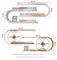 the diagram shows different types of hair brushes and combs for each type of device