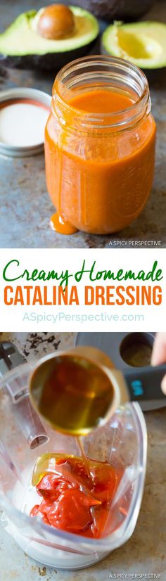 creamy homemade catalina dressing in a glass jar