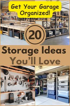 garage storage ideas you'll love to use in your home or office with lots of space