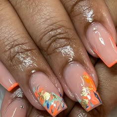 7,314 likes, 0 comments - spoken_nailz on June 18, 2024: "Wave of peach 🍑 #nailtech #nails #nailsofinstagram #nailart #nailsonfleek #acrylicnails #nailsoftheday #gelnails #naildesigns #inspire #nailartist #nailporn #nailswag #glitternails #gelpolish #nailpro #naildesign #nailinspo #mobilenailtech #nailsnailsnails #instanails #ombrenails #nail #nailstagram #longnails #nailstyle #beauty #nailaddict #manicure #spoken_nailz". Nail Designs Mid Length, Hawaii Nail Ideas, Dope Nail Designs Mid Length, Peach Nail Designs, Acrylic Short Nails, Sassy Nails, Glamour Nails, Simple Gel Nails, Nail Design Inspiration