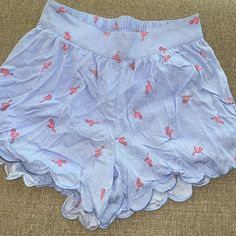 Nwt. Great Condition. Smoke-Free Home. Scalloped Shorts, Color Blue, Womens Shorts, Pink, Women Shopping, Blue, Color