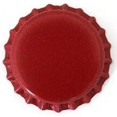 a red bottle cap on a white background