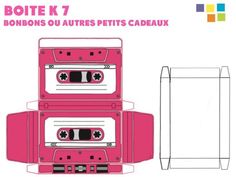 an image of a pink cassette box with the words boite k7 on it