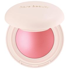 A lightweight glowy blush with buildable, seamless, and silky color to keep you beaming all day.Coverage: MediumFinish: RadiantFormulation: Pressed PowderIngredient Callouts: Free of parabens, formaldehydes, formaldehyde-releasing agents, phthalates, mineral oil, retinyl palmitate, oxybenzone, coal tar, hydroquinone, sulfates SLS & SLES, triclocarban, triclosan, and contains less than one percent synthetic fragrance. It is also cruelty-free. Glowy Blush, Sephora Blush, Rare Beauty By Selena Gomez, Makeup Bag Essentials, One Percent, Makeup List, Sephora Skin Care, Makeup Needs, Rare Beauty