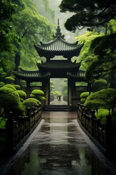 A striking view of Hoa Nghiem Pagoda in Hoi An, exemplifying monolithic architecture amidst rural China's natural landscapes. The scene is reminiscent of sumi-e paintings, complete with mystical interpretations of the surroundings. Rural China, Pagoda Garden, Asian Landscape, Japan Garden, Japanese Garden Design, Asian Architecture, Asian Garden, Japanese Art Prints, Japanese Landscape