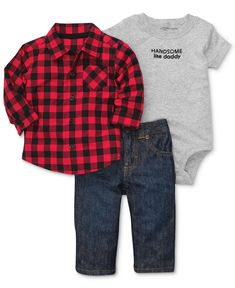 Carter's Baby Set, Baby Boys 3-Piece Bodysuit, Shirt and Pants - Kids Baby Boy (0-24 months) - Macy's Newborn Baby Boy, Baby Time, Carters Baby, Everything Baby, Baby Set, Baby Boy Fashion