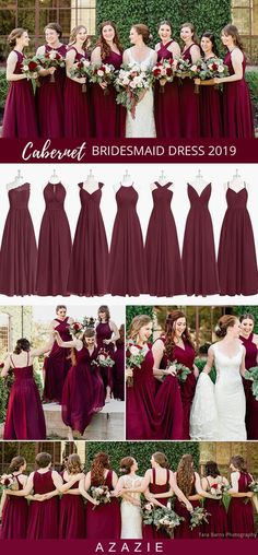 bridesmaid dresses in different colors and styles