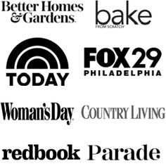 many different types of logos that are in black and white, with the words women's day country living on them