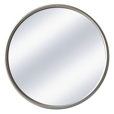 a round mirror on a white background