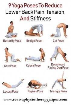 the yoga poses to reduce lower back pain, tension and stiffness for beginners