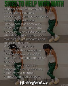 a woman in green pants and white tank top doing squat exercises