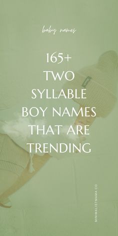 a hat and scarf with the words,'baby names'in white on a green background