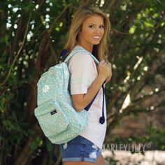 Monogrammed Backpack Personalized Backpack Kids, Monogram Backpack, Southern Girls, Preppy Southern, Go Back To School, Marley Lilly, Preppy Girl, Prep School, Kids Backpack