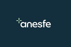 the logo for aneste is shown on a dark blue background with white letters