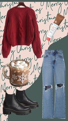 Christmas Party Outfits Teen Girl, Christmas Do Outfit Ideas, Holiday Parade Outfit, Christmas Warm Outfit, Teenager Christmas Outfits, Christmas Fits Ideas, Christmas School Outfit Ideas, Christmas Fair Outfit, Christmas Outfit Ideas Teens