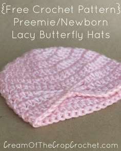 a crochet pattern for a baby's hat