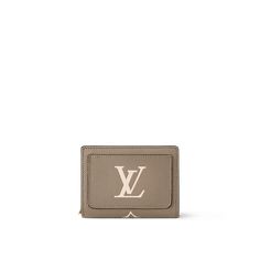 LOUIS VUITTON® - Cléa Wallet - Dove/cream Dove Cream, Minimal Wallet, Louis Vuitton Official, Press Studs, Small Leather Goods, Leather Goods, Monogram, Louis Vuitton, Wallet