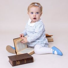 Blue girls shoes - baby girl lookbook - Britannical x Early Days Company Presentation, Luxury Baby, British Heritage, Baby Protection, Shoes Baby, Great British, Capsule Collection