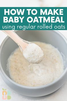 a bowl filled with oatmeal sitting on top of a table