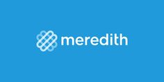 the meredith logo on a blue background