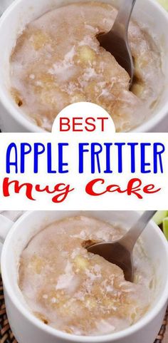 Cakes In A Cup Microwave, Microwave Foods, Cake In A Mug Recipe, Microwave Apple, Cup Desserts, Microwave Desserts, Apple Fritter Cake, Microwave Mug Cake