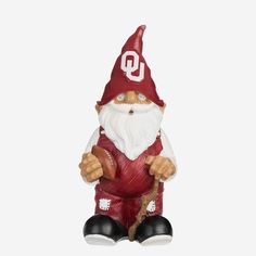 Oklahoma Sooners Team Gnome FOCO - FOCO.com Mowing The Lawn, Oklahoma Sooners, Oklahoma, Team Logo, Lawn, Novelty Christmas, Hand Painted, Christmas Ornaments