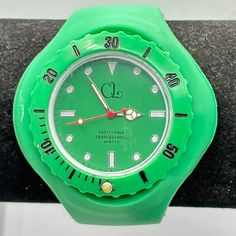 Green Watch. Fully Functional With Brand New Batteries. Fits 8 In Wrist Or Near. M5 Cheap Green Watch Accessories With Round Dial, Trendy Green Adjustable Watch Accessories, Casual Green Analog Watch, Casual Green Quartz Watch Accessories, Green Modern Watches With Subdials, Watch Y2k, Adjustable Customizable Green Watch Bands, Adjustable Green Analog Watch, Adjustable Durable Green Watch Bands