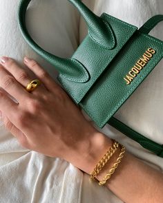 Bold Gold Jewelry, Tiny Bags, Jacquemus Bag, Bags Aesthetic, Pretty Bags, Cute Bags, Bags Shoes, Womens Jewelry Rings, Miu Miu