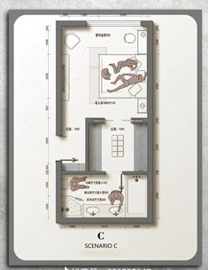 the floor plan for a bathroom and bedroom