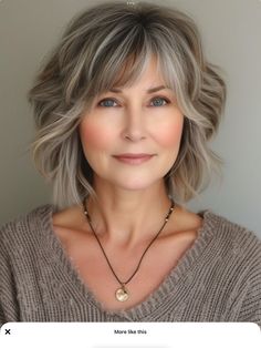 Haircut Gray Hair, Edgy Short Haircuts, Messy Bob Hairstyles, Short Hair Trends, Blending Gray Hair