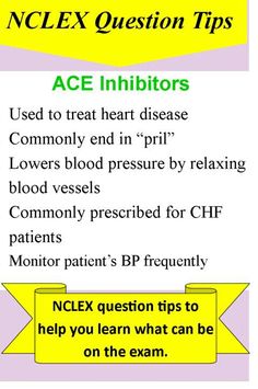 a yellow sign that says nclex question tips on the bottom right hand corner