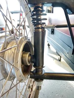 the front wheel and hubs of a bicycle