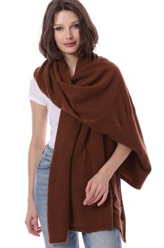 Cashmere Blankie Wrap- Syrup Solid One Size Scarves For Fall, Solid Color Scarves For Fall, One Size, Solid Color Scarves One Size For Fall, Fall Shawl Scarf For Layering, Brown Shawl Wrap For Fall, Fall Layering Shawl Scarf, Fall Brown Shawl Wrap, Brown Scarf Wrap For Fall, Brown Fall Scarf Wrap