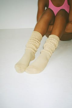 Slouchy knee high socks in a cotton/nylon blend. Thick ribbed cuff and a slim, fitted foot. Made in the USA. Available in multiple colors. Trendy Fitted Ribbed Knee-high Socks, Cozy Ribbed Knee-high Socks, Cozy Ribbed Fitted Knee-high Socks, Cozy Fitted Ribbed Knee-high Socks, Cozy Stretch Ribbed Knee-high Socks, Spring Ribbed Fitted Knee-high Socks, Spring Fitted Ribbed Knee-high Socks, Stretch Ribbed Knee-high Socks, Fitted Solid Color Knee-high Socks