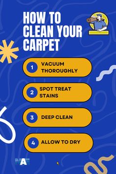 how to clean your carpet info sheet