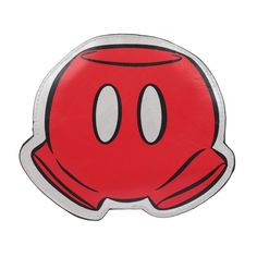 an image of a red pacman sticker on a white background